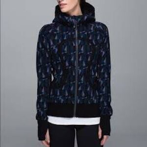 Lululemon Athletica Navy Patterned Ski Jacket